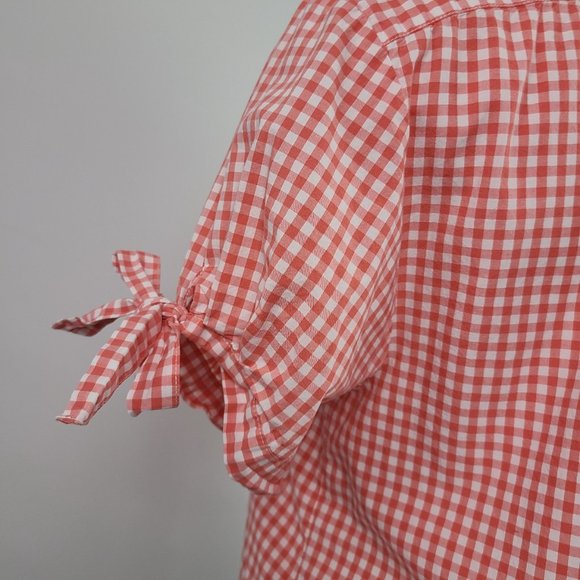 GAP Red and White Checkered Button Down Shirt - Picture 9 of 13